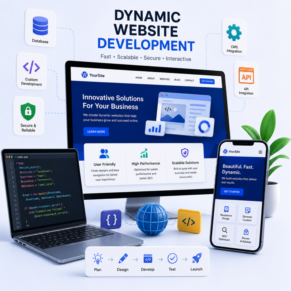 Dynamic Website Development Services-Flipsoft Technologies.