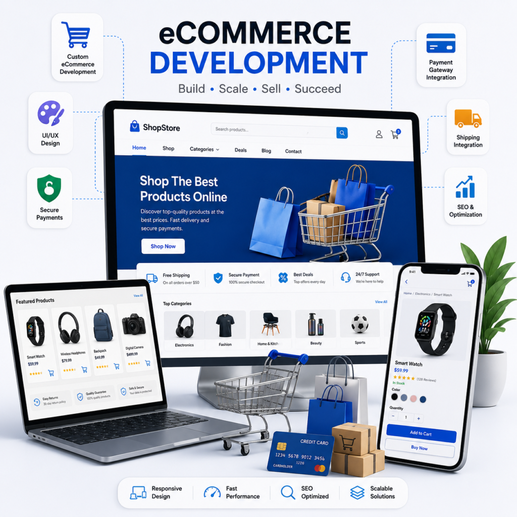 eCommerce Website Development Services-Flipsoft Technologies.